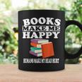 Books Make Me Happy Humans Make My Head Hurt Graphic Print Coffee Mug Gifts ideas