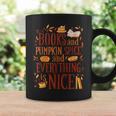 Books And Pumpkin Spice Cute Fall Aesthetic Graphic Print Coffee Mug Gifts ideas