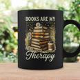 Books Are My Therapy Coffee Bookworm Retro Reading Graphic Print Coffee Mug Gifts ideas