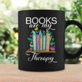 Books Are My Therapy Graphic Print Coffee Mug Gifts ideas