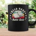 Books Read More Hate Less Book Lover Graphic Print Coffee Mug Gifts ideas