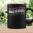 Booktrovert Groovy Read Books Avoid People & I Know Things Graphic Print Coffee Mug Gifts ideas