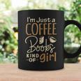 Bookworm Shirt I'm Just A Coffee Books Lover Women Girl Tee Graphic Print Coffee Mug Gifts ideas