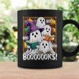 Boooks Ghosts Reading Book Retro Halloween Teacher Librarian Graphic Print Coffee Mug Gifts ideas