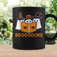 Booooks Ghost Boo Read Books Library Teacher Halloween Cute Graphic Print Coffee Mug Gifts ideas