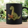 Brachiosaurus Dinosaur Reading Book Nerd Graphic Print Coffee Mug Gifts ideas