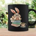 Bunny With Books And Coffee Reading Booknerd Bookish Easter Graphic Print Coffee Mug Gifts ideas