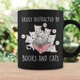 Cat & Book Lover Easily Distracted By Cats And Books For Men Women Kids Graphic Print Coffee Mug Gifts ideas Cat & Book Lover Easily Distracted By Cats And Books For Men Women Kids Graphic Print Coffee Mug Gifts ideas
