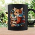 Cat Reading A Book Men Women Kids Graphic Print Coffee Mug Gifts ideas