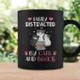 Cat Simply Distracted By Cats And Books Graphic Print Coffee Mug Gifts ideas