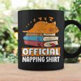 Cat Sleeping Napping Bookworm Reading Book Lover Book Nerd Men Women Kids Graphic Print Coffee Mug Gifts ideas