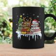Christmas Tree Snowman Reindeer Book Stack Librarian Graphic Print Coffee Mug Gifts ideas