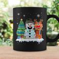 Christmas Tree Snowman Reindeer Book Stack Tee Librarian Graphic Print Coffee Mug Gifts ideas