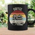 Coffee Books And Rain Reading Book Lover Retro Graphic Print Coffee Mug Gifts ideas