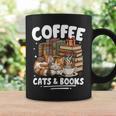 Coffee Cats And Books Cats And Reading Lovers Graphic Print Coffee Mug Gifts ideas