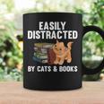 Cool Book Reader For Men Women Book Lover Bookworm Cat Book Graphic Print Coffee Mug Gifts ideas