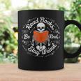 Cool Read Books Be Kind Stay Weird Skeleton Reading Graphic Print Coffee Mug Gifts ideas