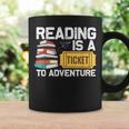 Cool Reading For Men Women Read Books Library Book Lovers Graphic Print Coffee Mug Gifts ideas