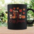 Cozy Season Autumn Leaves Books Pumpkins Fall Halloween Graphic Print Coffee Mug Gifts ideas
