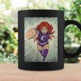 The Crimson Crescent 90s Retro Comic Book Superheroine Art Graphic Print Coffee Mug Gifts ideas