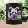Cute Bunny Reader Rabbit Book Lover Reading Graphic Print Coffee Mug Gifts ideas
