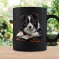 Cute Dog Border Collie Reading Book Graphic Print Coffee Mug Gifts ideas
