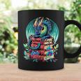 Cute Dragon Books Flower Bookworm Book Lover Graphic Print Coffee Mug Gifts ideas
