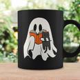 Cute Ghost Cat Reading Book Spooky Season Halloween Costume Graphic Print Coffee Mug Gifts ideas