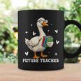 Cute Goose I Love Future Teacher Reading Books Graphic Print Coffee Mug Gifts ideas