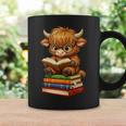 Cute Highland Cow With Glasses Reading Books Graphic Print Coffee Mug Gifts ideas Cute Highland Cow With Glasses Reading Books Graphic Print Coffee Mug Gifts ideas