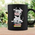 Cute Kawaii Cow Book Reading Bookworm Boys Girls Kids Graphic Print Coffee Mug Gifts ideas