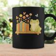 Cute Kawaii Frog Books Flowers Graphic Print Coffee Mug Gifts ideas