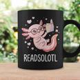 Cute Kawaii Readsolotl Axolotl Reading Book Pun Graphic Print Coffee Mug Gifts ideas