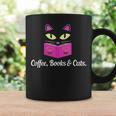Cute Kitty Face Coffee Books & Cats Graphic Print Coffee Mug Gifts ideas