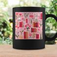 Cute Pink Book Pattern Book Lover Graphic Print Coffee Mug Gifts ideas