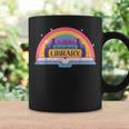 Cute Reading Book Lover Support Your Local Library Rainbow Graphic Print Coffee Mug Gifts ideas