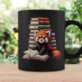 Cute Red Panda Reading Book Animal Bookworm Graphic Print Coffee Mug Gifts ideas