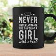 Cute Never Underestimate The Power Of A Girl Book Nerds Graphic Print Coffee Mug Gifts ideas