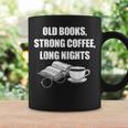 Dark Academia Aesthetic Old Books Strong Coffee Long Nights Graphic Print Coffee Mug Gifts ideas
