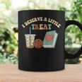 I Deserve A Little Treat Coffee Cookie Snack Book Romance Graphic Print Coffee Mug Gifts ideas