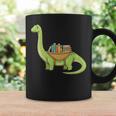 Dinosaur Librarian Book Lover Reading Brontosaurus Graphic Print Coffee Mug Gifts ideas