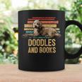 Doodles And Books Goldendoodle Dog Doodle Book Lover Retro Graphic Print Coffee Mug Gifts ideas
