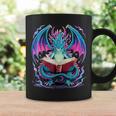 Dragon Reading Book Lover Graphic Print Coffee Mug Gifts ideas