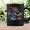 Dragon Wearing Glasses Reading A Book Graphic Print Coffee Mug Gifts ideas