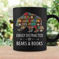 Easily Distracted By Bears & Books Lover Mammal Animal Graphic Print Coffee Mug Gifts ideas