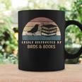 Easily Distracted By Birds & Books Retro Birding Bird Graphic Print Coffee Mug Gifts ideas Easily Distracted By Birds & Books Retro Birding Bird Graphic Print Coffee Mug Gifts ideas
