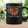 Easily Distracted By Books & Coffee Graphic Print Coffee Mug Gifts ideas