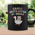 Easily Distracted By Books Silly-Goose Bookish Library Read Graphic Print Coffee Mug Gifts ideas