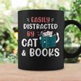 Easily Distracted By Cats And Books Cat & Book Lover For Men Women Kids Graphic Print Coffee Mug Gifts ideas Easily Distracted By Cats And Books Cat & Book Lover For Men Women Kids Graphic Print Coffee Mug Gifts ideas