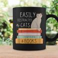 Easily Distracted Cats And Books Cat Lovers For Men Women Kids Graphic Print Coffee Mug Gifts ideas Easily Distracted Cats And Books Cat Lovers For Men Women Kids Graphic Print Coffee Mug Gifts ideas